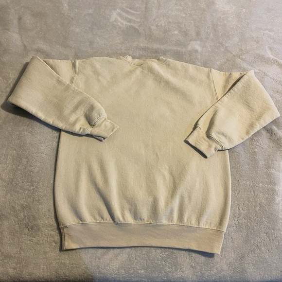 Carhartt Sweatshirt Adult Small Beige Crew Neck‎ Pullover Sweater Workout Gym - Picture 2 of 8